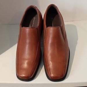 Rockport - Men's Leather Slip On Dress  Loafer w/Bike Toe -  British Tan -12M